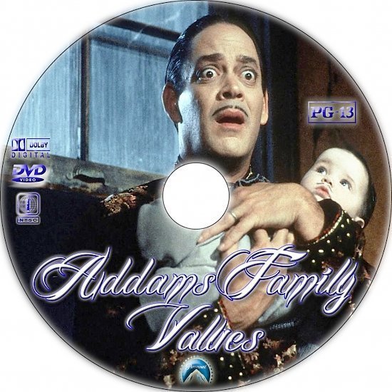 dvd cover Adams Family Values (1993) R1 Custom CD Cover