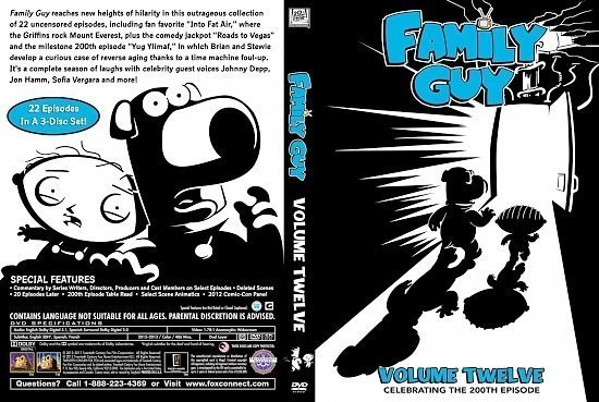 dvd cover Family Guy Vol 12 v1