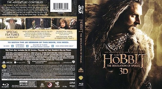 dvd cover The Hobbit, The Desolation Of Smaug 3D