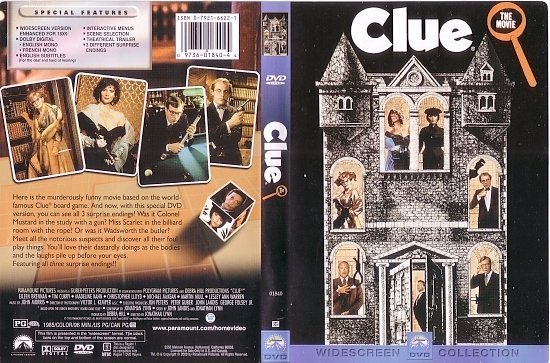 dvd cover Clue (1985) R1