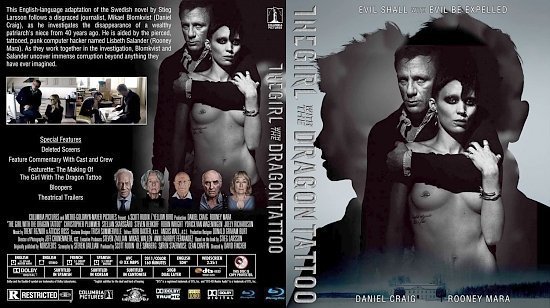 dvd cover The Girl With the Dragon Tattoo Bluray