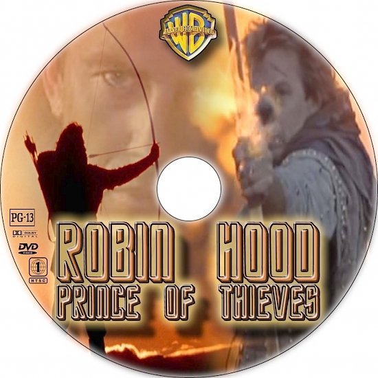 dvd cover Robin Hood Prince of Thieves (1991) Custom CD Cover
