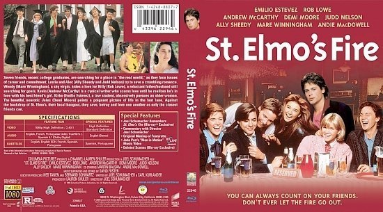 dvd cover St. Elmo's Fire