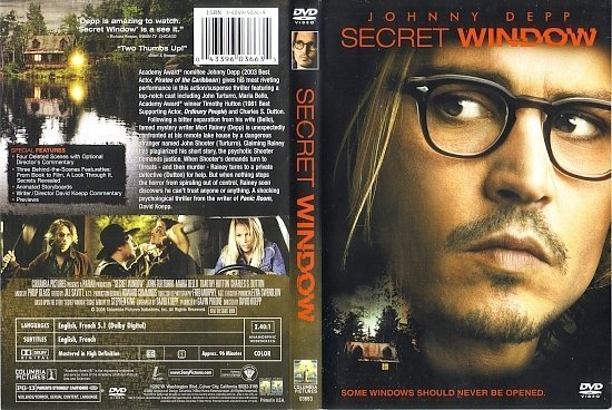 dvd cover Secret Window (2004) R1