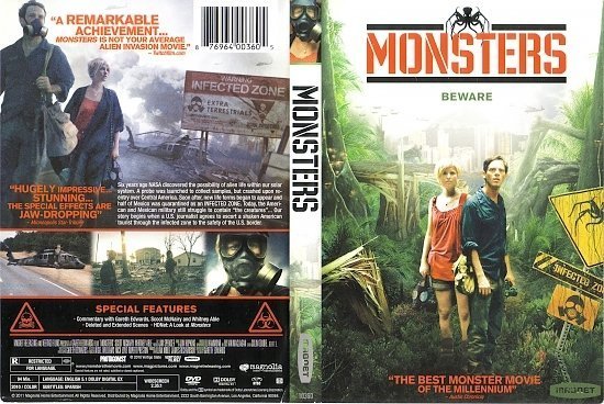 dvd cover Monsters (2010) R1