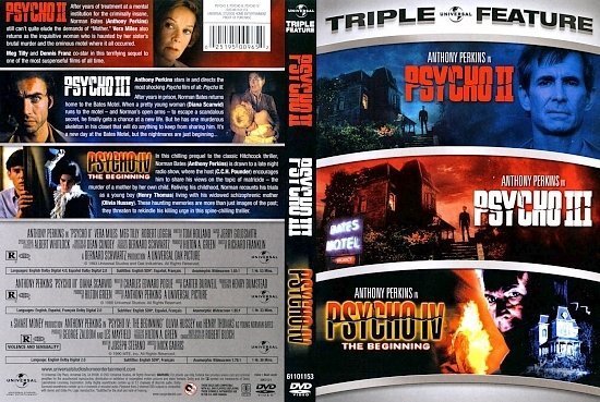 dvd cover Psycho II; Psycho III; Psycho IV: The Beginning (Triple Feature)