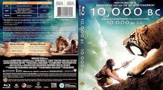 dvd cover 10,000 B.C.