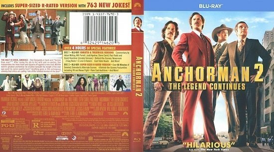 dvd cover Anchorman 2 The Legend Continues Scanned Bluray