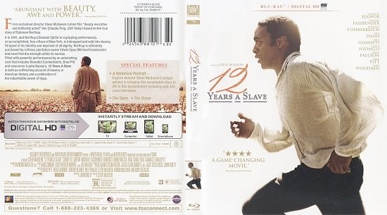 dvd cover 12 Years A Slave Scanned Bluray