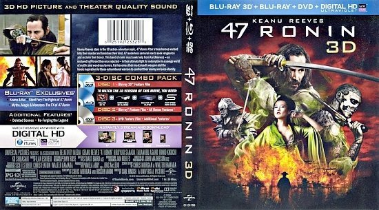 dvd cover 47 Ronin Scanned 3D Bluray