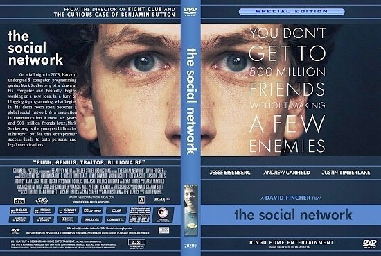 dvd cover The Social Network