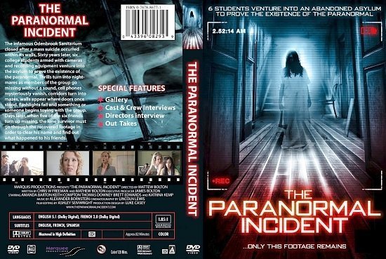 dvd cover The Paranormal Incident