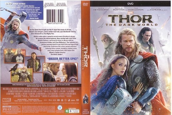 dvd cover Thor: The Dark World R1