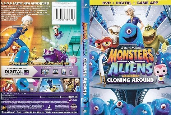 dvd cover Monsters Vs Aliens: Cloning Around R1