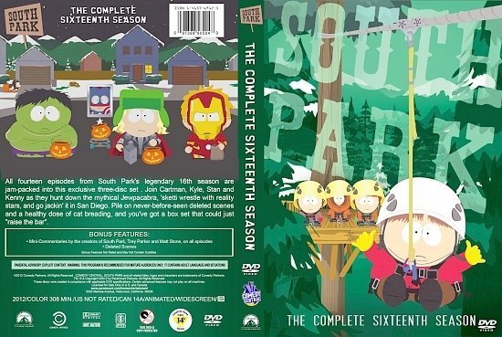 dvd cover South Park Season 16