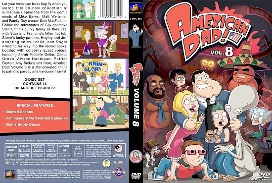 dvd cover American Dad Volume 8