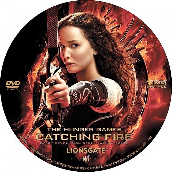 dvd cover The Hunger Games Catching Fire R0 Custom