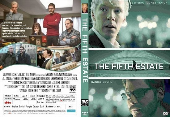dvd cover The Fifth Estate R1 CUSTOM