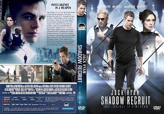 dvd cover Jack Ryan Shadow Recruit ( ) R1 WS CUSTOM