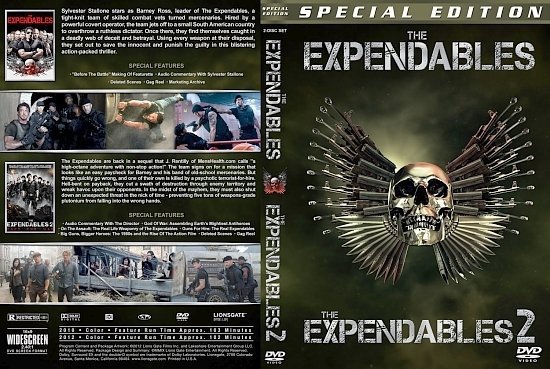 dvd cover The Expendables Double Feature version 2