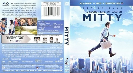 dvd cover The Secret Life Of Walter Mitty