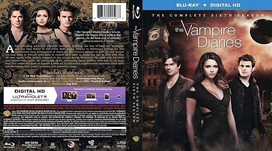 dvd cover The Vampire Diaries Season 6 Blu ray