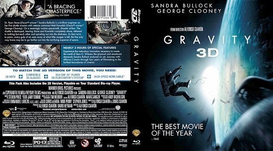 dvd cover Gravity 3D Scanned Bluray