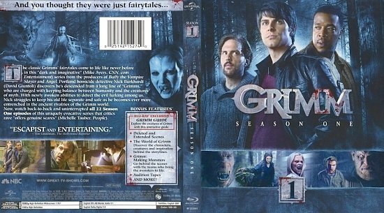 dvd cover Grimm Season 1 Blu ray