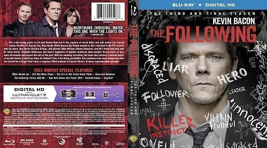 dvd cover The Following Season 3 Blu ray