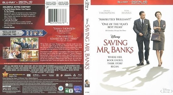 dvd cover Saving Mr Banks Scanned Bluray