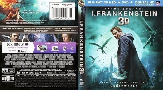 dvd cover I, Frankenstein 3D