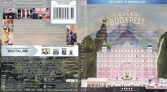 dvd cover The Grand Budapest Hotel