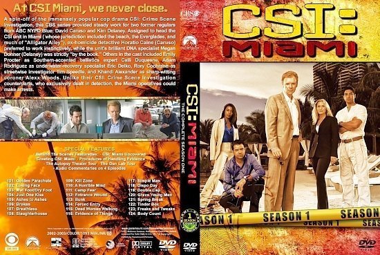 dvd cover CSI Miami S1