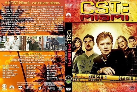dvd cover CSI Miami S4