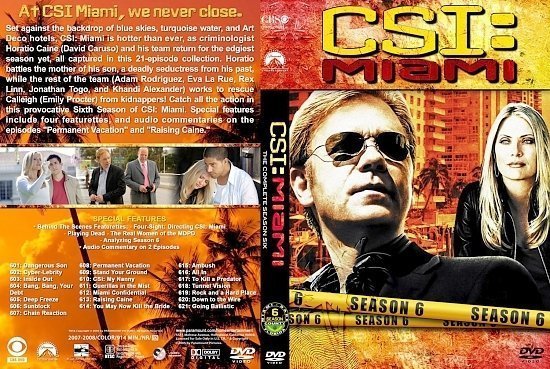dvd cover CSI Miami S6