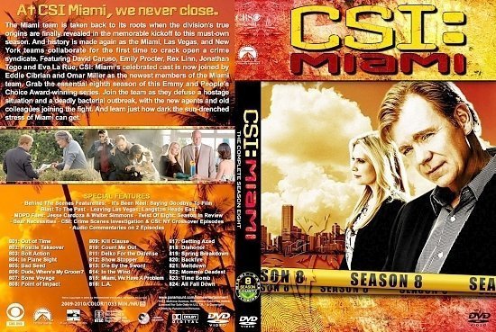 dvd cover CSI Miami S8