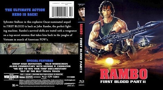 dvd cover Rambo First Blood Part II