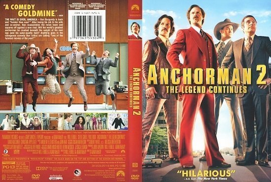 dvd cover Anchorman 2 The Legend Continues Scanned