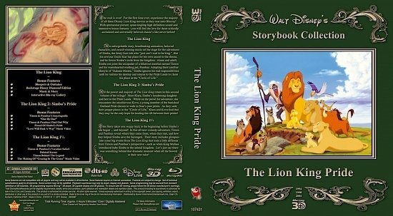 dvd cover The Lion King Pride 3D