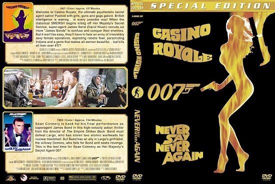 dvd cover Casino Royale / Never Say Never Again Double Feature