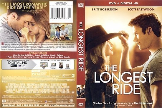 dvd cover Longest Ride front