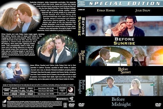 dvd cover Before Sunrise / Sunset / Midnight Triple Feature