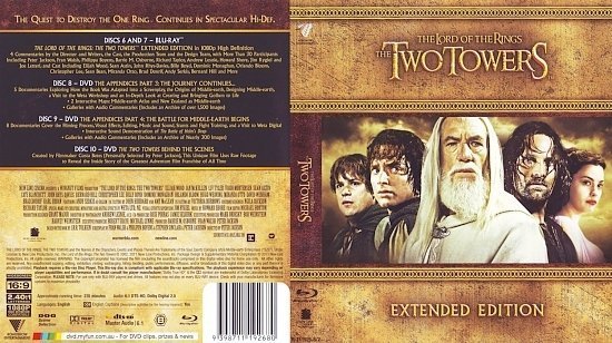 dvd cover The Lord of the Rings Trilogy The Extended Edition 2 Bluray