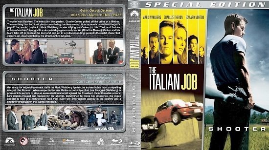 dvd cover The Italian Job / Shooter Double Feature version 2