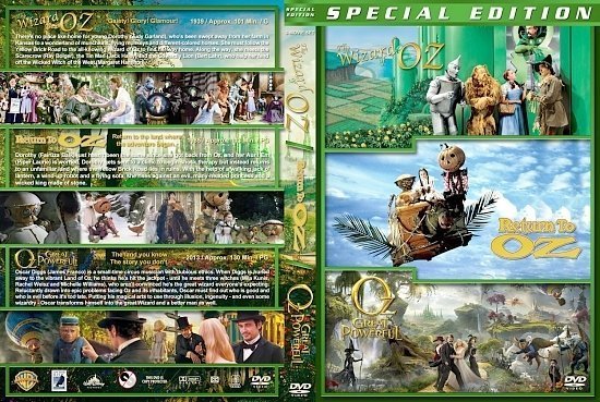 dvd cover The Wizard Of Oz / Return to Oz / OZ: The Great And Powerful