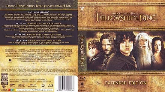 dvd cover The Lord of the Rings Trilogy The Extended Edition 1 Bluray