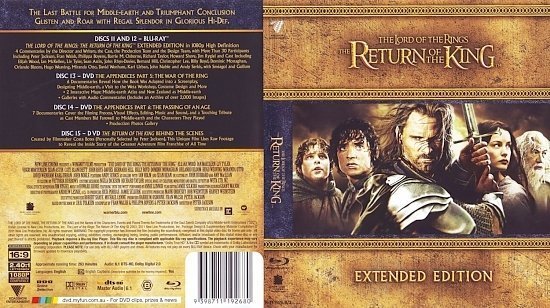 dvd cover The Lord of the Rings Trilogy The Extended Edition 3 Bluray