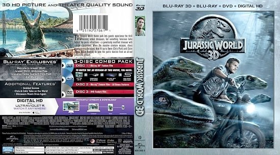 dvd cover Jurassic World 3D