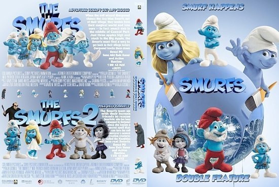 dvd cover Smurfs Smurfs 2 Double Feature