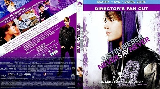 dvd cover Justin Bieber: Never say never (2011) Blu-Ray German